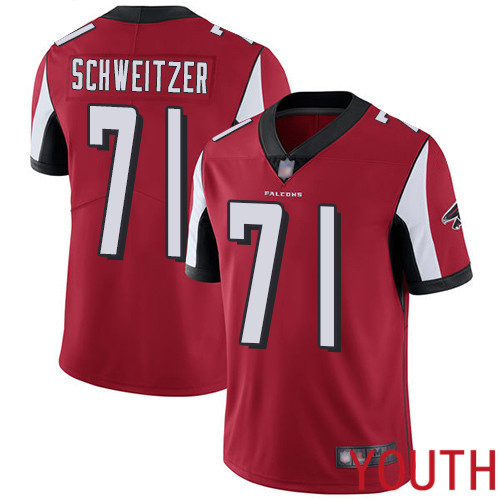Atlanta Falcons Limited Red Youth Wes Schweitzer Home Jersey NFL Football #71 Vapor Untouchable->youth nfl jersey->Youth Jersey
